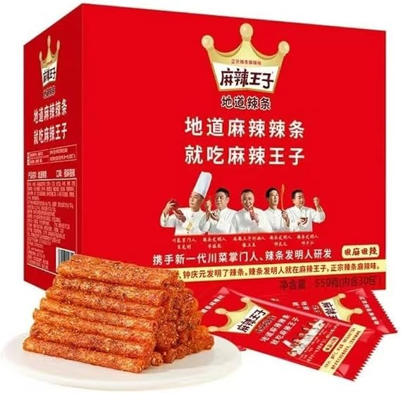 Jingdao Spicy Strips Mala Prince Spicy Strips Hand-Pulled Noodles for Vegetarians, Small Packs, Preserving Local Tradition, La Tiao, Hunan Specialty, Spicy Strips, Spicy, Snack, Chinese Snack, Mala