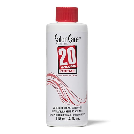 Salon Care 20 Volume Creme Developer, Uniform Lift, Easy to Handle Cream Consistency, Stabilized Formula, 4 Ounce