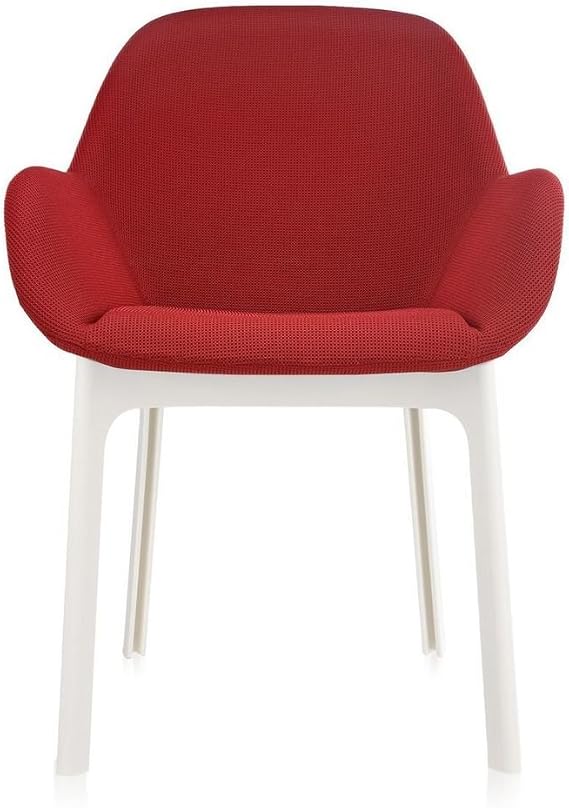 Kartel SFCH-K4181B-6 Dining Chair, Red, W 21.7 x D 20.7 x H 29.1 x H 29.1 inches (55 x 52.5 x 74 x 46 cm), Clap Frame, White