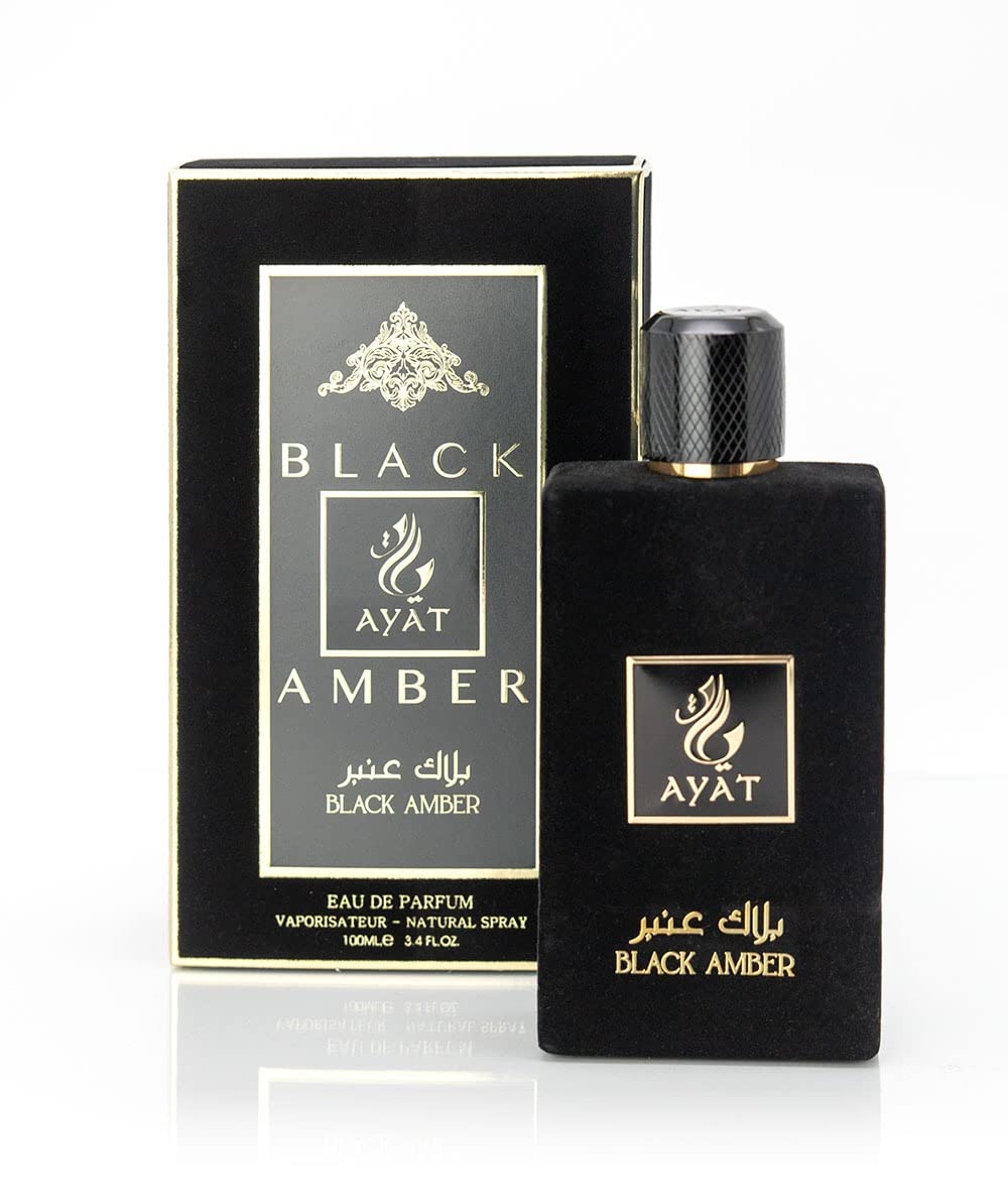 Ayat Perfumes – Eau de Parfum for Women 100ml – oriental Arabic fragrance – Dubai made and designed in the United Arab Emirates Black Amber