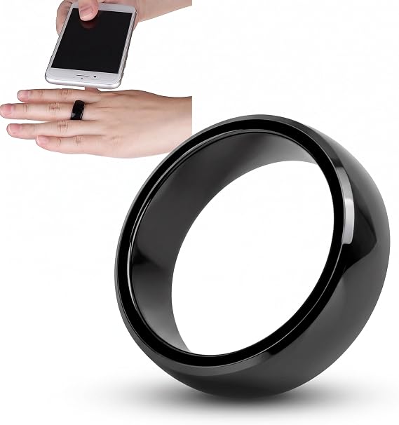 NFC Smart Ring, Ceramic NFC Finger Ring, All Round Sensing Technology, Wearable Smart Ring for Access Control, Electronic Payment, Attendance