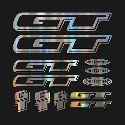for GT 1997 Performer Die-Cut Decals Stickers Bicycle Graphics Set Autocollant Aufkleber Adesivi Green
