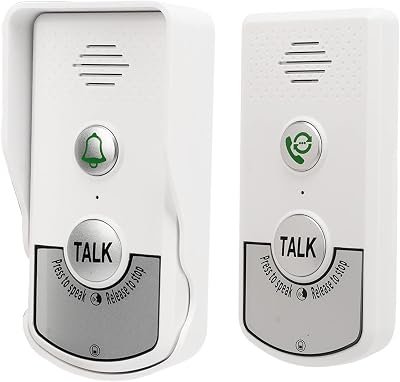 Intercom Doorbell, 1000m Range Two Way Voice Home Intercomunicador Rechargeable Intelligent Electronic Doorbell Chimes for Home Security, Office, Classroom