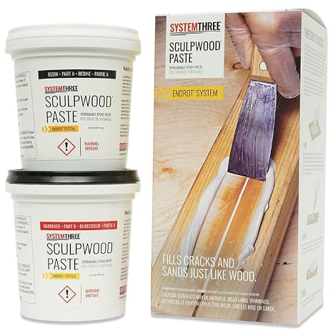 3-Pack of 1 qt System Three Resins 1610K16 SculpWood Epoxy Paste