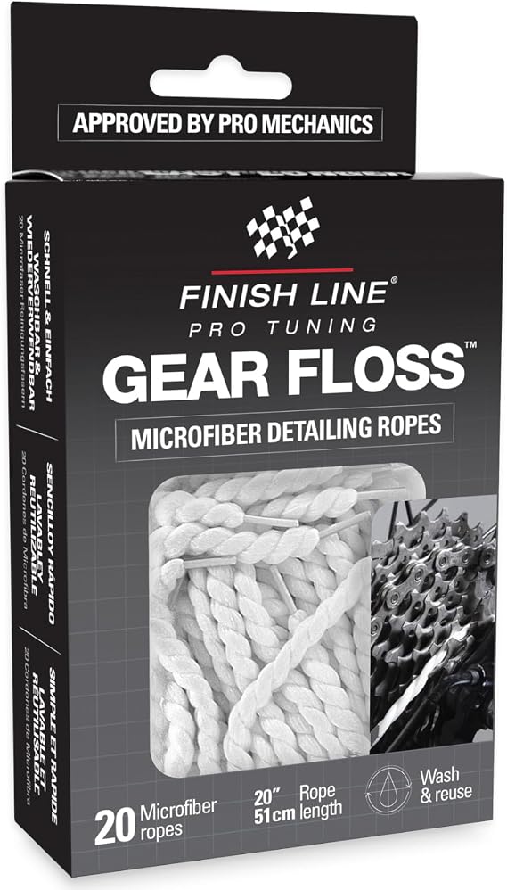 Finish Line Gear Floss Microfiber Cleaning Rope Bike Detailing Tool