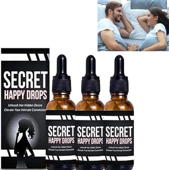 Secret Happy Drops, Pleasure Peak Secret Potion, Happy Hormones Drops for Women, Boost Energy Sensitivity, DesireFusion Passion Elixir, Promoting Improved Blood Flow (3pcs)