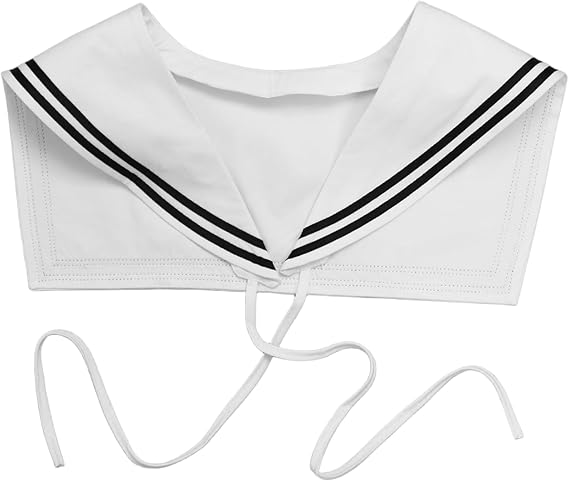 CHICTRY Women's JK Uniform Shirt Sailor Collar Top Fake Collar Shawl Wraps for Sweater Shirt Dress