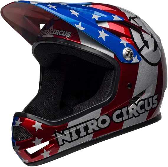 Bell Sanction Helmet Nitro Circus Gloss Silver/Blue/Red, Xs