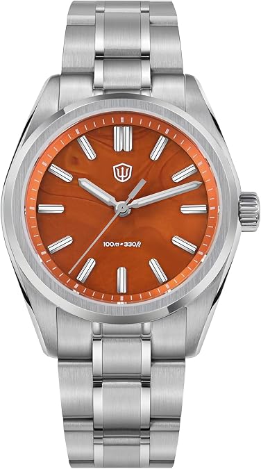 watchdives WD0003 Original Design Aventurine Men Watch VH31 Sweep Second Quartz Watch 36mm Sapphire Crystal Luxury Wristwatch 100m Waterproof