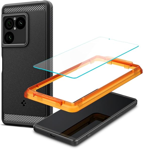 Spigen Rugged Armor Bundle - Case & Screen Protector for Sony Xperia 1 VIII