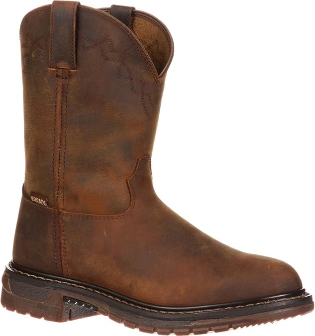 ROCKY Original Ride Roper Western Boot, Trail Brown, Size 7(W)