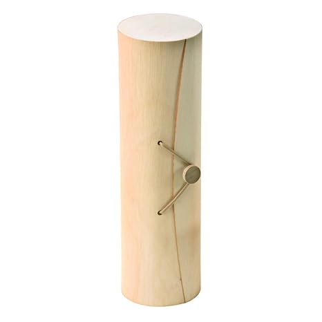 PacknWood 210MAC7CYB Cylindrical Wooden Box for 7 Macarons with Latch - D:2.5in L:8.9in - 50 pcs