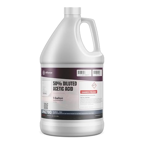 Alliance Chemical 50% Diluted Acetic Acid Food Grade - 1 Gallon Industrial pH Adjuster