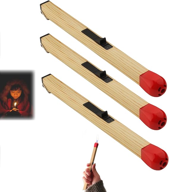 Match Stick Lighter, Giant Matchstick Lighter, Refillable, Adjustable Flame, Brown 3