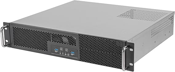 Silverstone Technology RM23-502-MINI, 2U Dual 5.25" Drive Bay Micro-ATX rackmount Industrial Server Chassis with USB 3.1 Gen1 Interface, SST-RM23-502-MINI