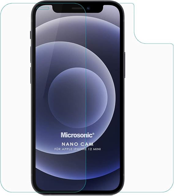 Microsonic Apple iPhone 12 Mini Ön + Arka Nano Cam Ekran Koruyucu [iPhone 12 Mini ile Uyumlu Ekran Koruyucu]