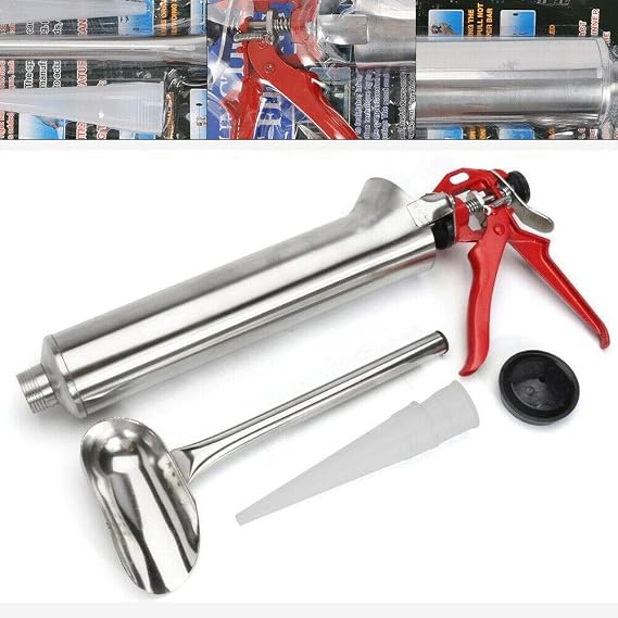 Mortar&Grouting Gun Cement Sprayer Applicator Pointing Tile Tool Stainless Steel Caulking Gun Cement Lime Nozzle Kit Pump for Filing Gaps Between Slabs Re-pointing Walls