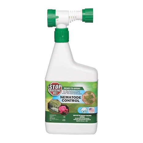 Stop Bugging Me Nematode Pest Control Concentrate for Lawn & Garden Pests All-Natural, Non-Toxic, Poison Free | Outdoor Use | Liquid Concentrate with Hose Sprayer | 32 oz