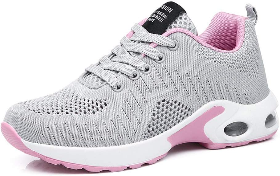 FLARUT Running Shoes Womens Lightweight Fashion Soprt Sneakers Casual Walking Athletic Non Slip(Grey C, EU41)