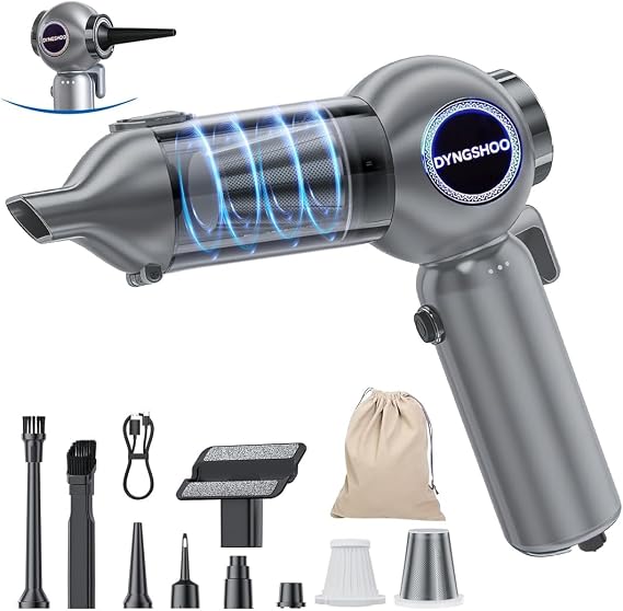Handheld Car Vacuum Portable Cordless(Equipped with a one-Touch Window Breaker and Seatbelt Cutter ) Handheld Cordless Vacuum with 25000Pa Ultra-Strong Suction,for Car, Office Desk,Keyboards,Pet Hair