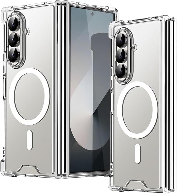 AICase for Samsung Galaxy Z Fold 7 Clear Case,Compatible with MagSafe Transparent Shockproof Protection Yellowing Resistant Magnetic Phone Case for Samsung Galaxy Z Fold 7 2024 5G