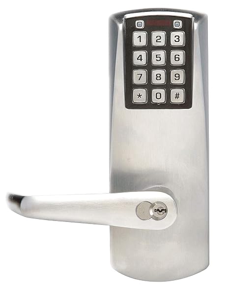 Kaba Electronic Lock, Satin Chrome, 12 Button