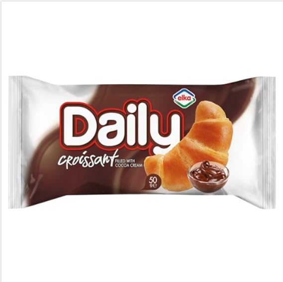Daily Croissant with Cocoa Cream Filling 20x 50g. Chocolate Croissant.
