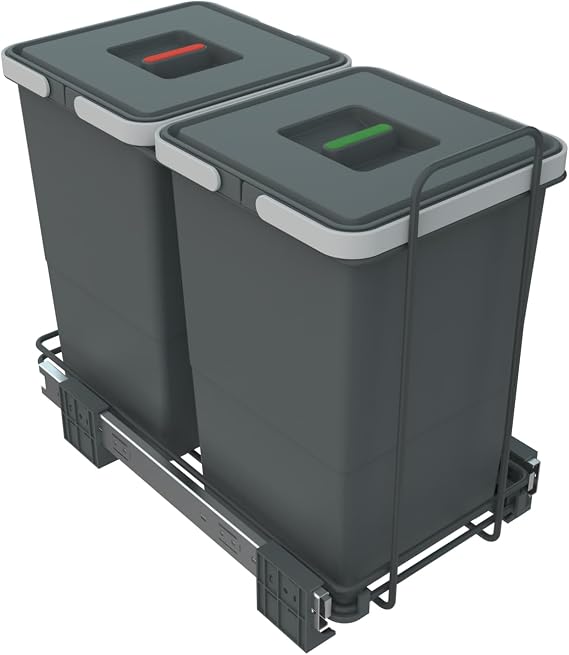 Elletipi PF01 34A2 Pull-Out Differentiated Waste Bin for Base Unit