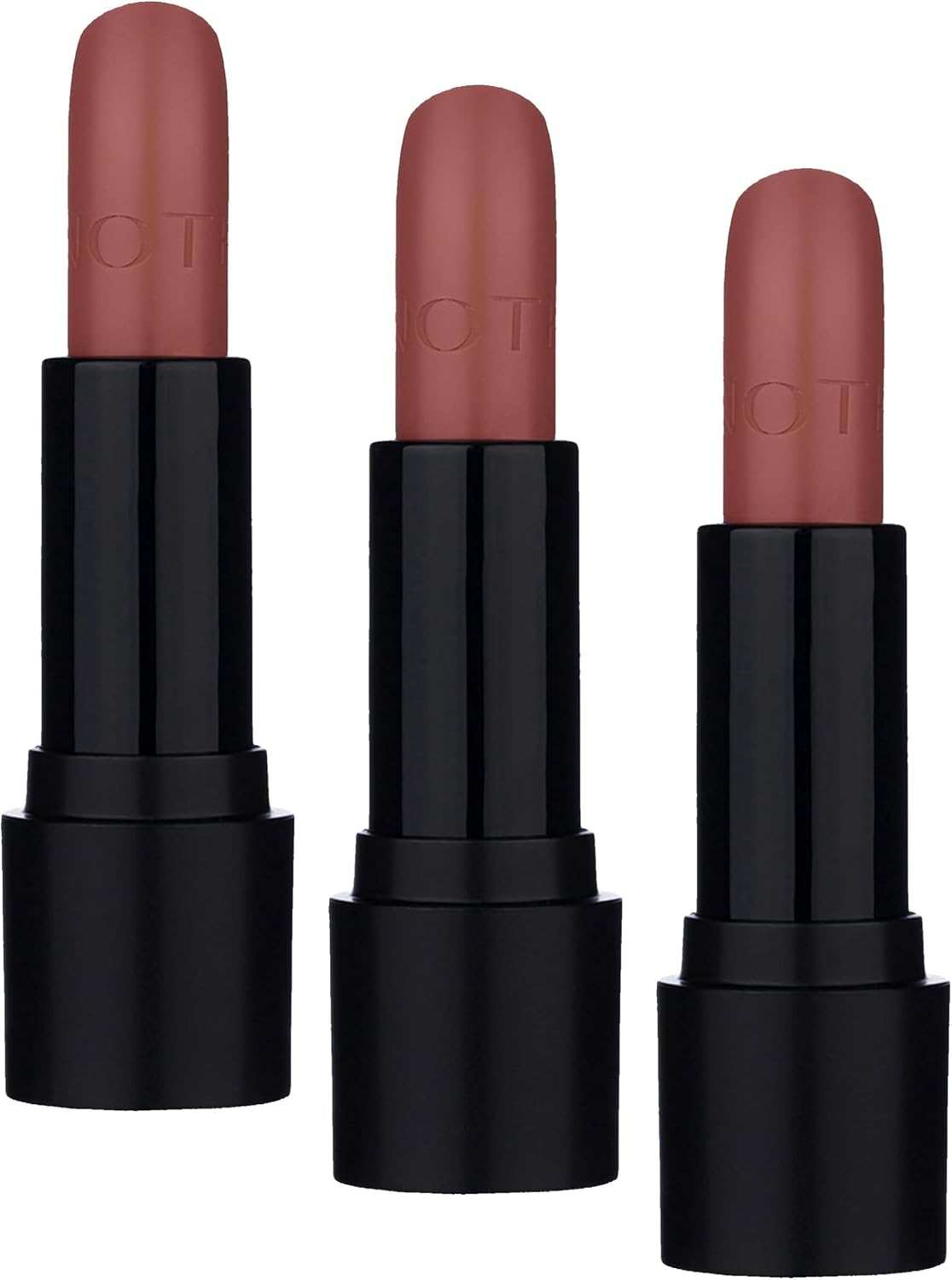 Note Cosmetics Deep Impact Lipstick 03 Confident Rose Kremsi Dokulu Yarı Parlak Ruj, Nude 3 paketi