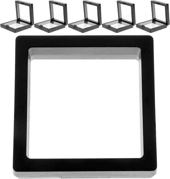 3d Floating Frame 6 Sets PE Film Display Box Multi-purpose Jewelry Case Suspension Packing Shelf Holder Perspex Stands Packaging