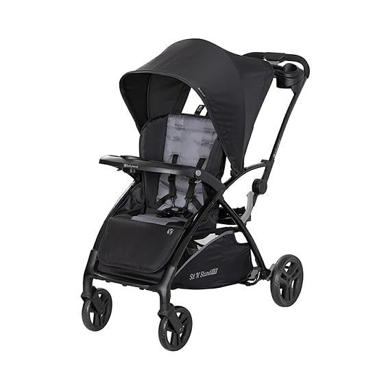 Baby Trend Sit N' Stand 2.0 5-in-1 Stroller, Standing Board, Simple Grey