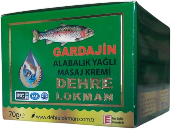Dehre Lokman Gardajin Alabalık Yağlı Masaj Kremi 70 gr(Diz,Bel,Sırt,Boyun,Eklem,Kas vb.Ağrıları Rahatlatma Kremi)