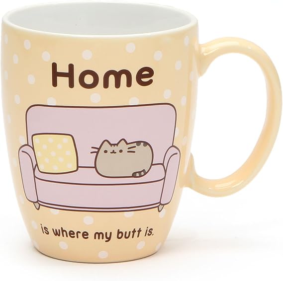 Pusheen by Our Name is Mud Pusheen at Home Stoneware Coffee Mug, 12 oz.