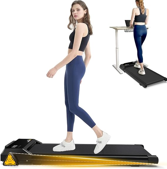 Under Desk Treadmill, Walking Pad for Home/Office, Portable Walking Treadmill 2.5HP, Walking Jogging Machine with 265 lbs Weight Capacity Remote Control LED Display