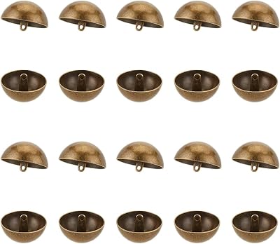 UNICRAFTALE 20Pcs 27mm Shank Buttons 2mm Hole Antique Bronze Domed Buttons Half Round Alloy Sewing Buttons DIY Sewing Clothing Project for Suits Coats Uniforms Shirts Jackets Making