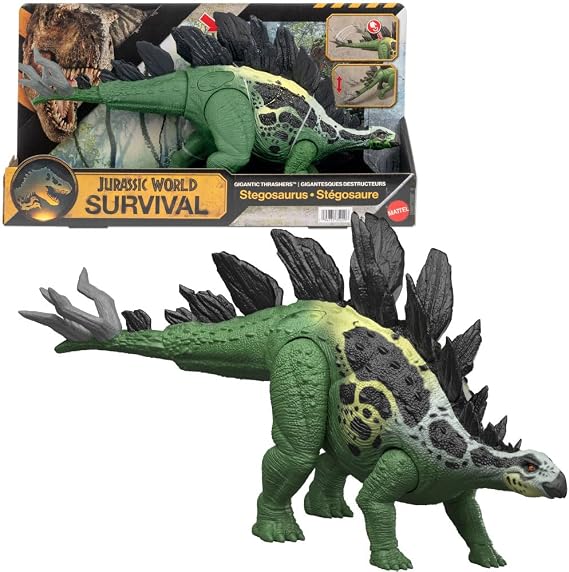 Mattel Jurassic World Gigantic Thrashers Stegosaurus Dinosaur Figure