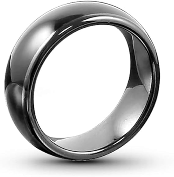 T5577 or UID chip RFID Black Ceramics Smart Finger rewrite Ring 125KHZ/13.56MHZ Wear for Men or Women(UID 13.56MHZ-21MM)