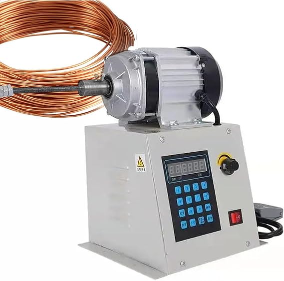 Electric Winding Machine, CNC Winding Machine, Coil Counting Winding Machine with Digital Display, Foot Switch, Adjustable Speed 0-500rpm (650W)