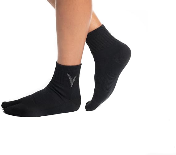 V-Toe Flip-Flop Socks Tabi Split Toe Wool - Shoe Size Men 9-10.5 Women 10.5-12