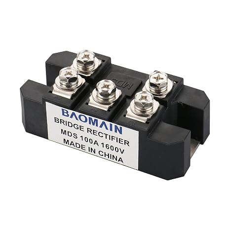 Baomain Bridge Rectifier MDS-100A 100A 1600V 3 Phase Diode Module 5 Terminals
