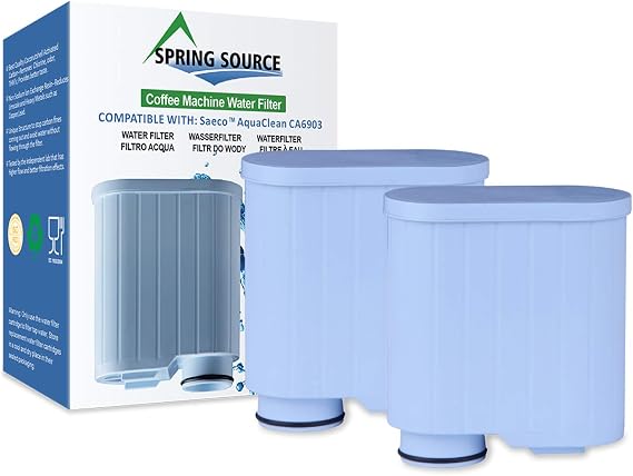 2-Pack Spring Source CMF009 Coffee Machine Water Filter Replacement For Philips Saeco AquaClean CA6903