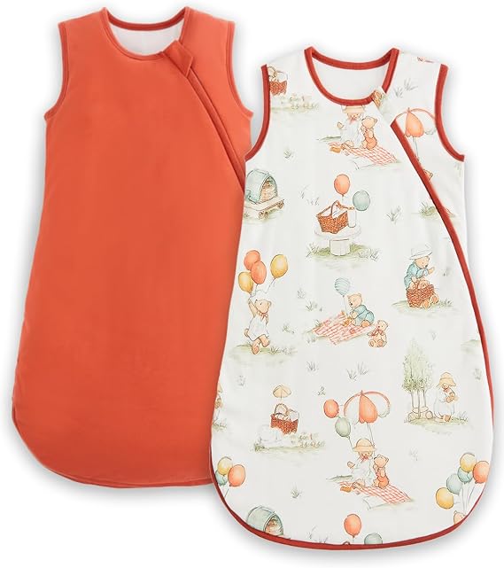 JiAmy Baby Sleep Sack 2 Pack, Cotton Wearable Blanket for Infants 0-24M