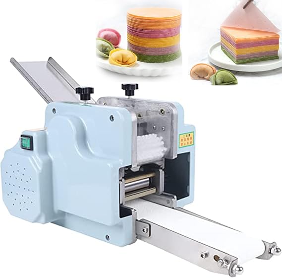 Commercial Dumpling Skin Maker Machine, Electric Dumpling Wrapper Maker,Automatic Wonton Maker Machine,Dough Processing Machine with 8cm Mold,60pcs/Min for Restaurant Kitchen Home,Dumpling