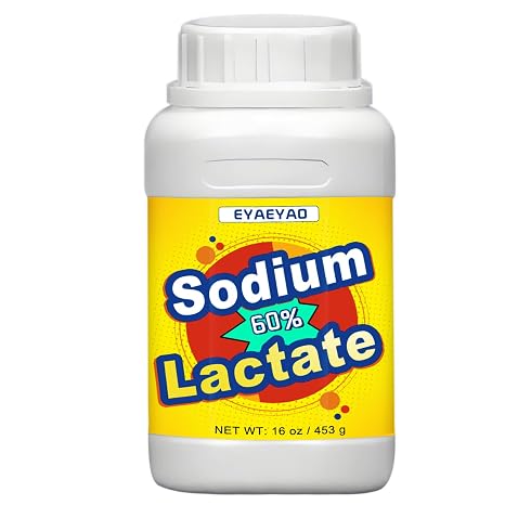 Sodium Lactate, 60% Concentration(16 oz) Sodium Lactate for Soap Making, DIY Skincare, Lotions, Humectant & Moisturizer - Premium Sodium Lactate Liquid - Cosmetic Grade (16 Ounces)