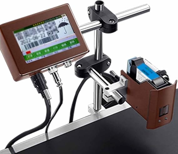 Industrial Inkjet Printer, Automatic Coding Machine, Online Coding Machine, Date Coding Machine, for Text Barcode/Batch Number/Label/Image/Date Printer,25.4MM