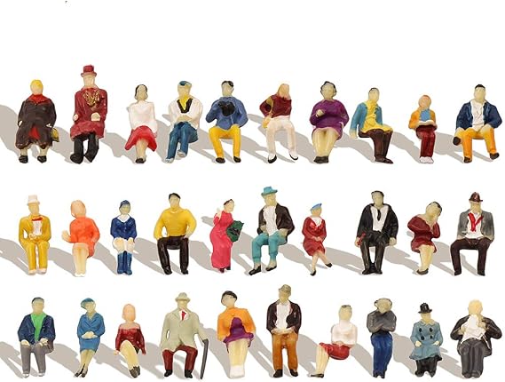 Evemodel P8711 Pack of 60 Assorted Figures Track H0 1:87
