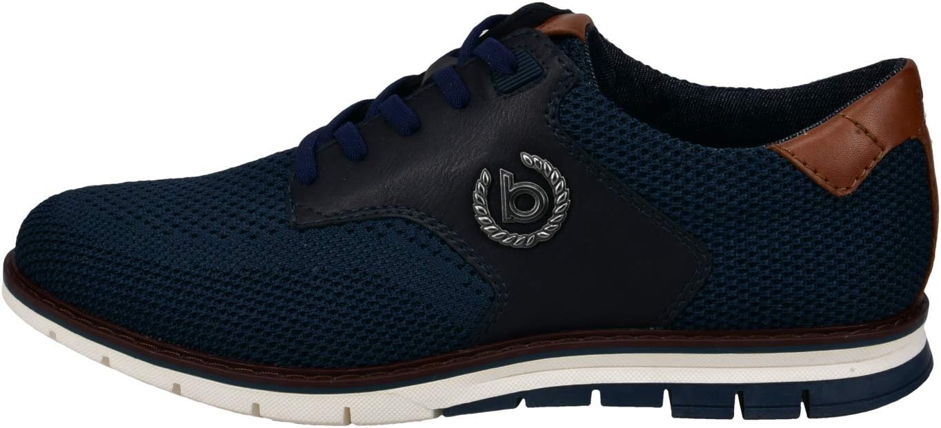 bugatti Lace-up shoes made of breathable material mix memory foam elastic laces dark blue 45 EU