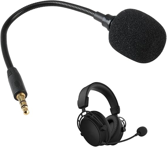 Replacement Microphone for Gaming Headset, 3.5mm Detachable Boom Mic with Noise Cancelling - Clear Voice Capture Universal Compatible with PS4, PS5, Xbox One, PC & Any Wireless Headset