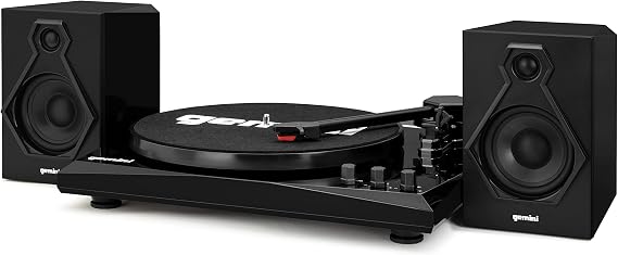 Gemini Bluetooth Turntable with Built-in Speakers, Black (TT-900BB)