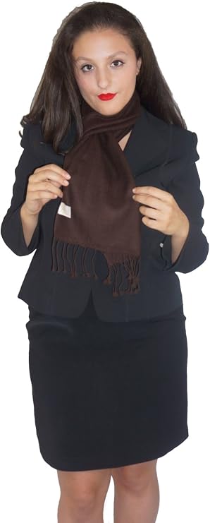 Solid Pashmina Shawl, Scarf, Wrap & Stole(Regular Size) Coffee